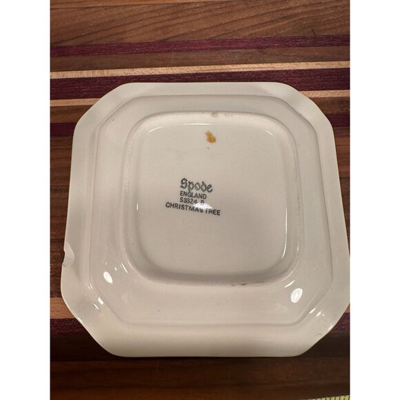 CHRISTMAS Lot of 2 SPODE Items Small Dish and Tree Teacup Ornament. - Picture 5 of 13